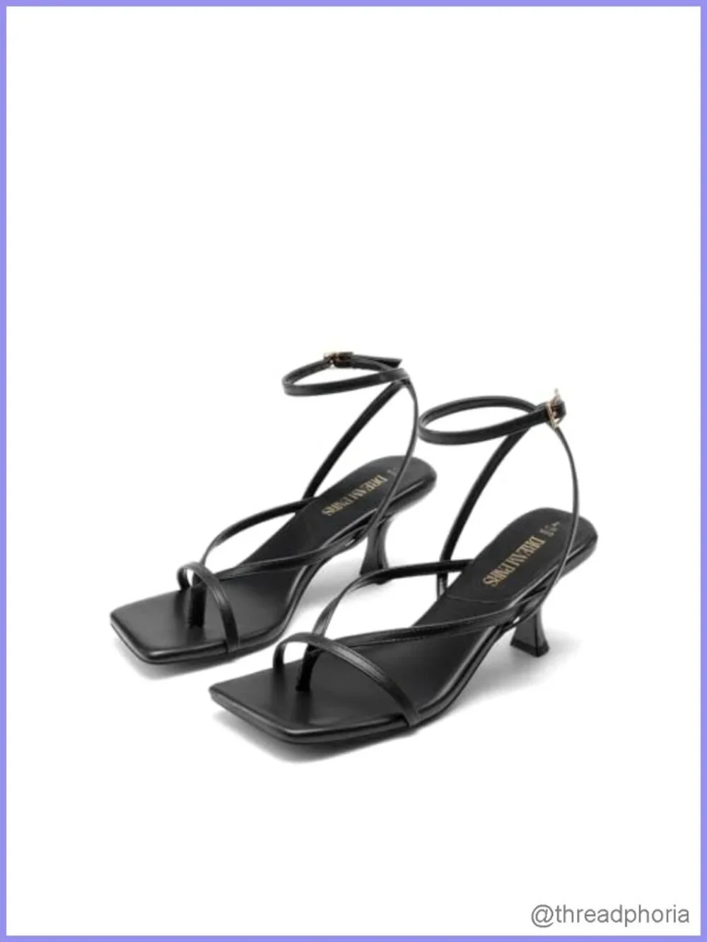 Strappy Kitten Heel Sandals Square Open Toe with Ankle Strap for Wedding Guest